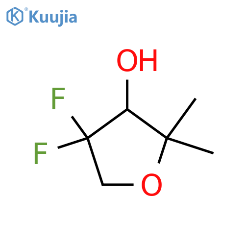 4,4-Difluoro-2,2-dimethyltetrahydrofuran-3-ol structure