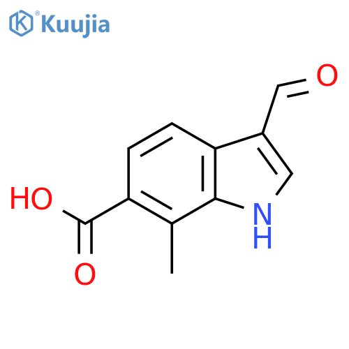 3-formyl-7-methyl-1H-indole-6-carboxylic acid structure