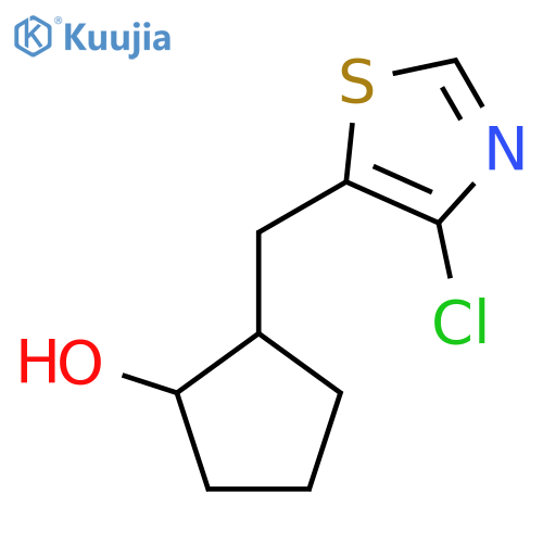 2-(4-chloro-1,3-thiazol-5-yl)methylcyclopentan-1-ol structure