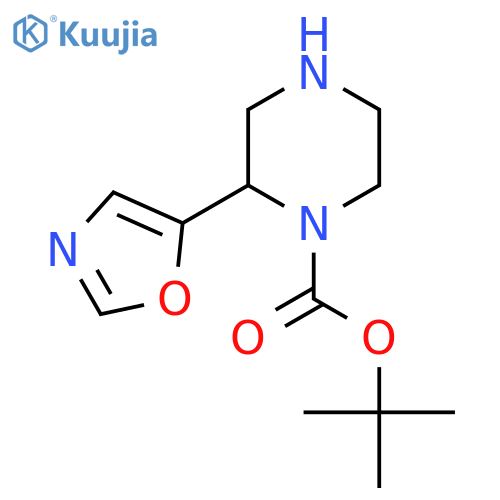 tert-butyl 2-(1,3-oxazol-5-yl)piperazine-1-carboxylate structure