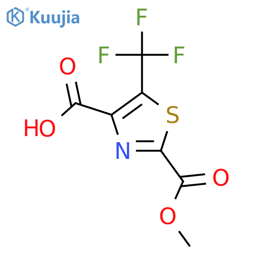 2-(methoxycarbonyl)-5-(trifluoromethyl)-1,3-thiazole-4-carboxylic acid structure
