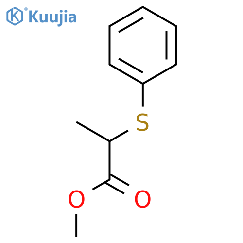Propanoic acid, 2-(phenylthio)-, methyl ester structure