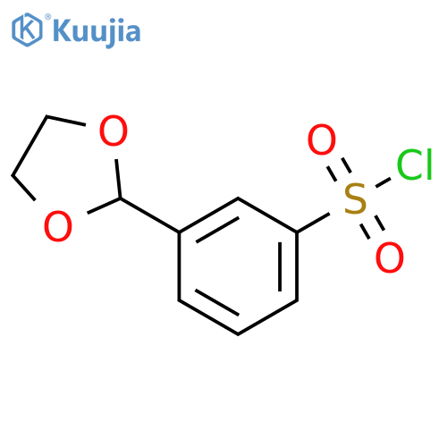 3-(1,3-dioxolan-2-yl)benzene-1-sulfonyl chloride structure