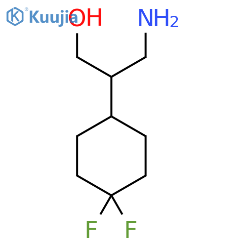 3-amino-2-(4,4-difluorocyclohexyl)propan-1-ol structure