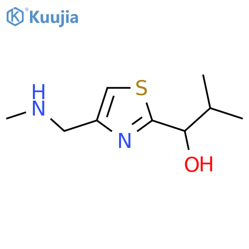 2-methyl-1-{4-(methylamino)methyl-1,3-thiazol-2-yl}propan-1-ol structure