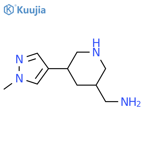 5-(1-methyl-1H-pyrazol-4-yl)piperidin-3-ylmethanamine structure