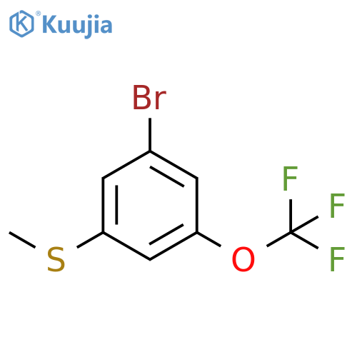 (3-Bromo-5-(trifluoromethoxy)phenyl)(methyl)sulfane structure
