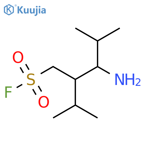 3-amino-4-methyl-2-(propan-2-yl)pentane-1-sulfonyl fluoride structure