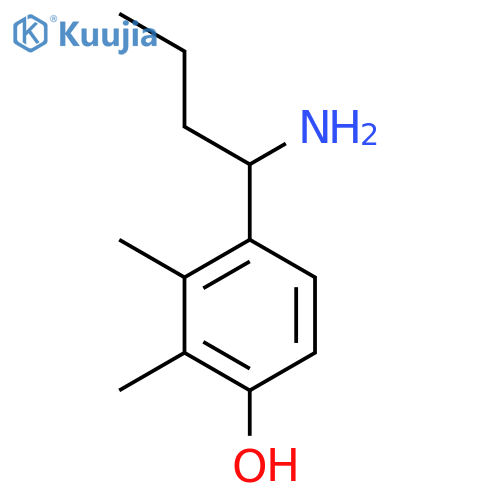 4-(1-aminobutyl)-2,3-dimethylphenol structure