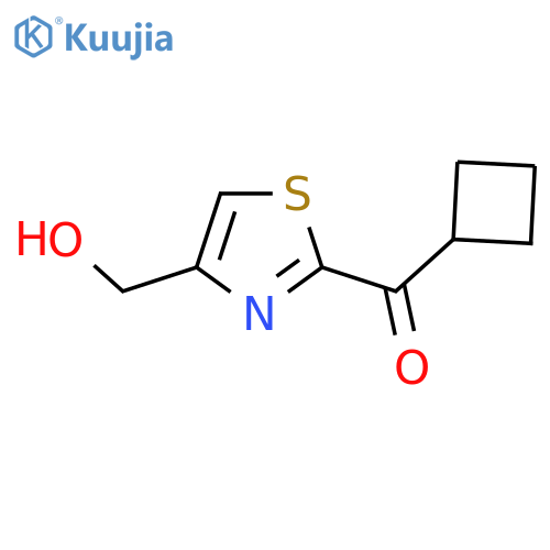 (2-Cyclobutanecarbonyl-1,3-thiazol-4-yl)methanol structure