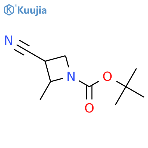 tert-butyl 3-cyano-2-methylazetidine-1-carboxylate structure