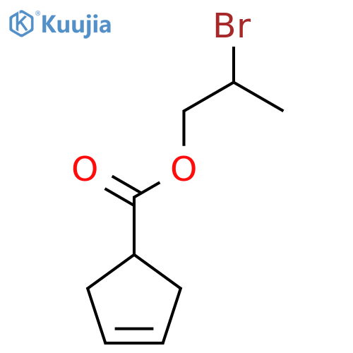 2-bromopropyl cyclopent-3-ene-1-carboxylate structure