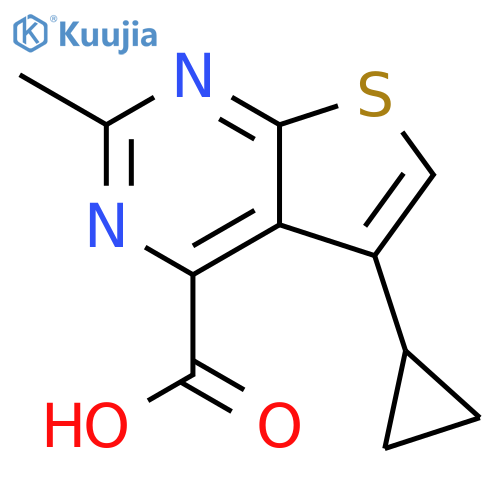 5-cyclopropyl-2-methylthieno2,3-dpyrimidine-4-carboxylic acid structure