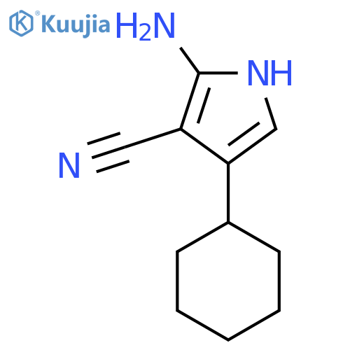 2-amino-4-cyclohexyl-1H-pyrrole-3-carbonitrile structure