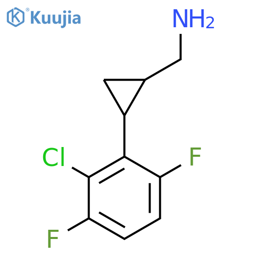 2-(2-chloro-3,6-difluorophenyl)cyclopropylmethanamine structure