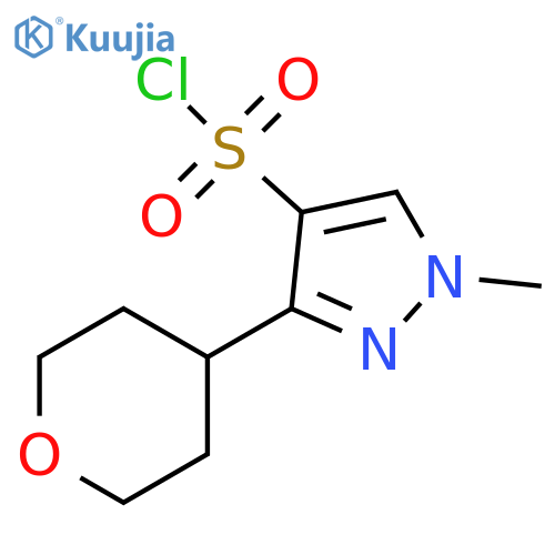 1-methyl-3-(oxan-4-yl)-1H-pyrazole-4-sulfonyl chloride structure