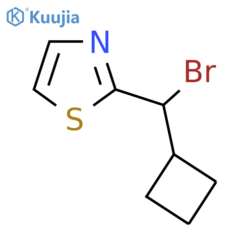 2-bromo(cyclobutyl)methyl-1,3-thiazole structure