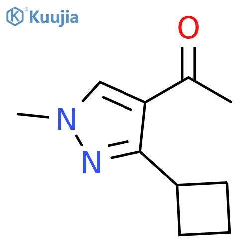1-(3-cyclobutyl-1-methyl-1H-pyrazol-4-yl)ethan-1-one structure