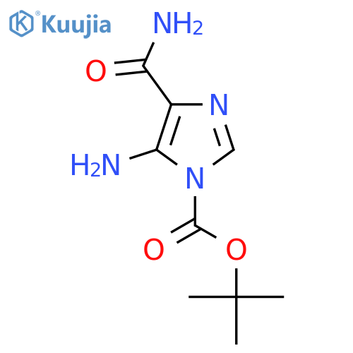 Tert-butyl 5-amino-4-carbamoyl-1H-imidazole-1-carboxylate structure
