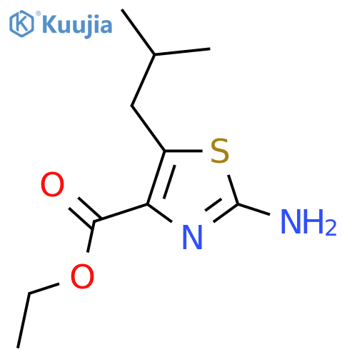 Ethyl 2-amino-5-(2-methylpropyl)-1,3-thiazole-4-carboxylate structure