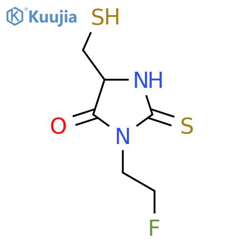 3-(2-fluoroethyl)-2-sulfanylidene-5-(sulfanylmethyl)imidazolidin-4-one structure