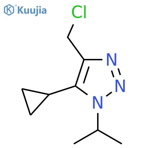 4-(chloromethyl)-5-cyclopropyl-1-(propan-2-yl)-1H-1,2,3-triazole structure