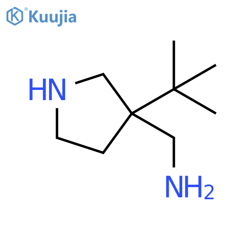 (3-tert-butylpyrrolidin-3-yl)methanamine structure