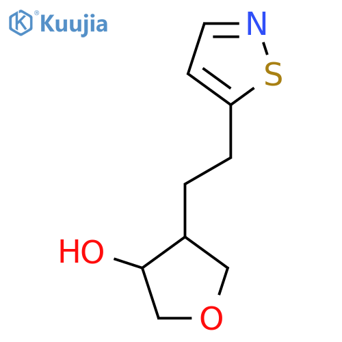 4-2-(1,2-thiazol-5-yl)ethyloxolan-3-ol structure