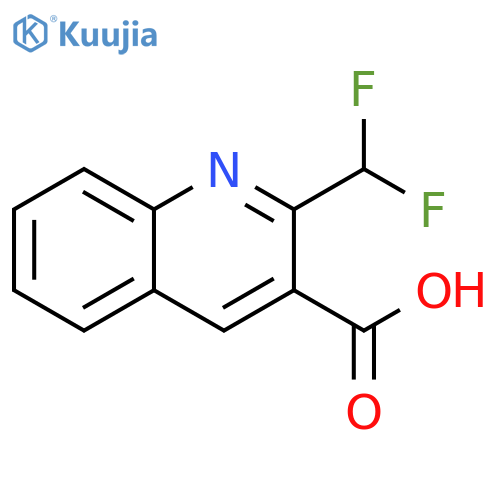 2-(difluoromethyl)quinoline-3-carboxylic acid structure