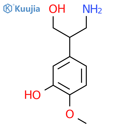 5-(1-amino-3-hydroxypropan-2-yl)-2-methoxyphenol structure
