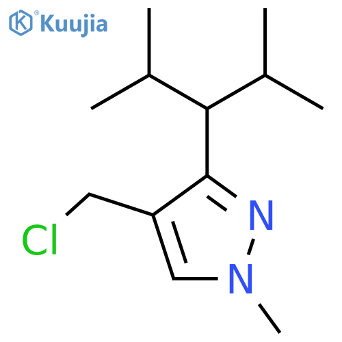 4-(chloromethyl)-3-(2,4-dimethylpentan-3-yl)-1-methyl-1H-pyrazole structure