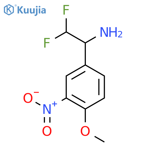 2,2-difluoro-1-(4-methoxy-3-nitrophenyl)ethan-1-amine structure