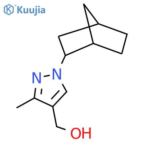 (1-{bicyclo[2.2.1]heptan-2-yl}-3-methyl-1H-pyrazol-4-yl)methanol structure