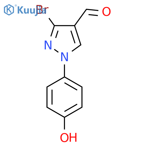 3-bromo-1-(4-hydroxyphenyl)-1H-pyrazole-4-carbaldehyde structure