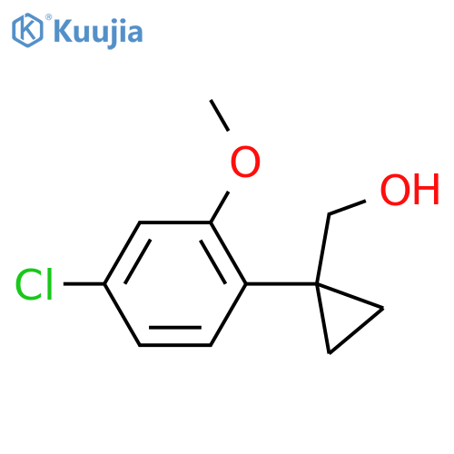 1-(4-chloro-2-methoxyphenyl)cyclopropylmethanol structure