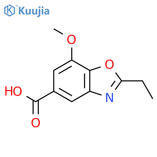 2-ethyl-7-methoxy-1,3-benzoxazole-5-carboxylic acid structure