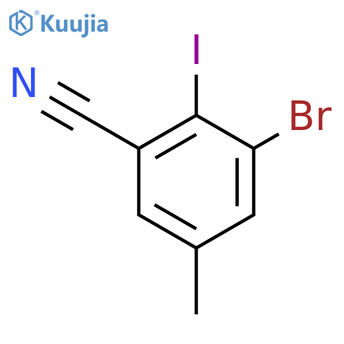 3-Bromo-2-iodo-5-methylbenzonitrile structure