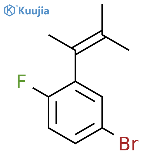 4-bromo-1-fluoro-2-(3-methylbut-2-en-2-yl)benzene structure