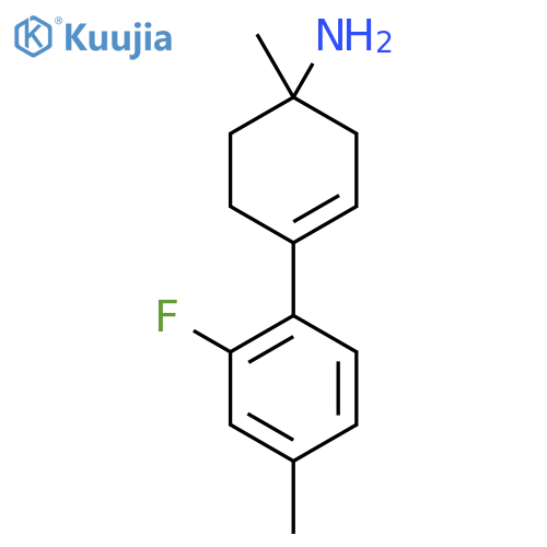 4-(2-fluoro-4-methylphenyl)-1-methylcyclohex-3-en-1-amine structure