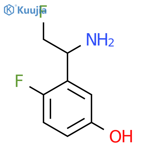 3-(1-amino-2-fluoroethyl)-4-fluorophenol structure