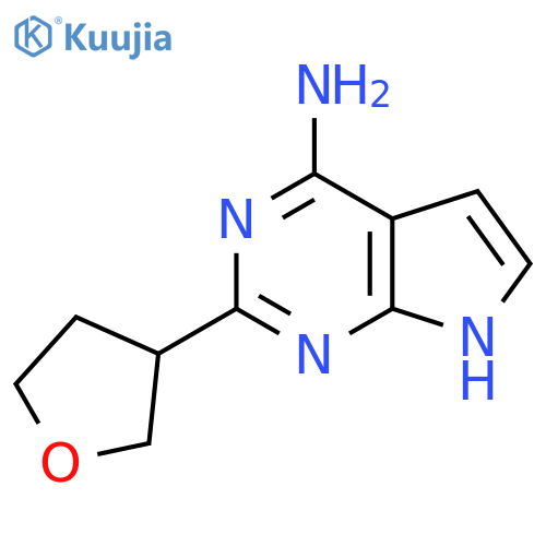 2-(oxolan-3-yl)-7H-pyrrolo2,3-dpyrimidin-4-amine structure