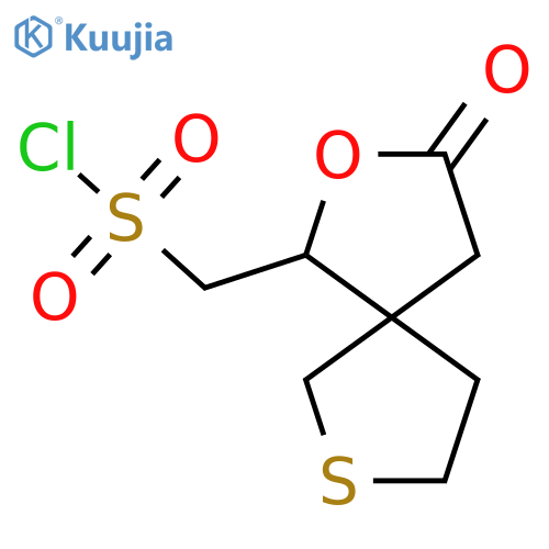 {3-oxo-2-oxa-7-thiaspiro4.4nonan-1-yl}methanesulfonyl chloride structure