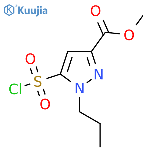 methyl 5-(chlorosulfonyl)-1-propyl-1H-pyrazole-3-carboxylate structure