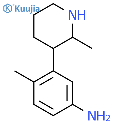 4-methyl-3-(2-methylpiperidin-3-yl)aniline structure