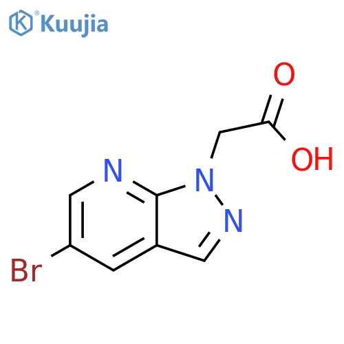 1H-Pyrazolo[3,4-b]pyridine-1-acetic acid, 5-bromo- structure