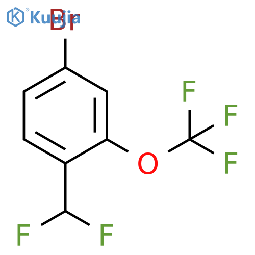 Benzene, 4-bromo-1-(difluoromethyl)-2-(trifluoromethoxy)- structure