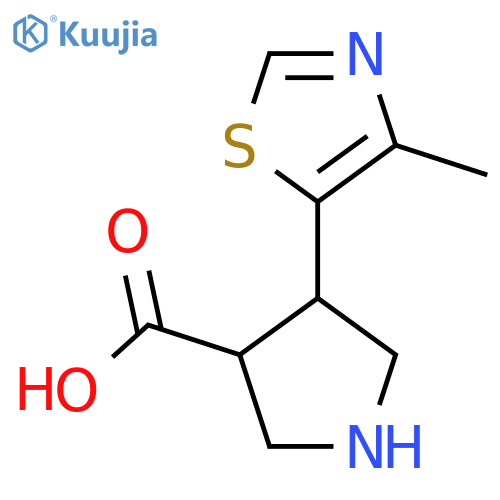 4-(4-methyl-1,3-thiazol-5-yl)pyrrolidine-3-carboxylic acid structure