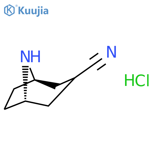 exo-8-azabicyclo[3.2.1]octane-3-carbonitrile;hydrochloride structure