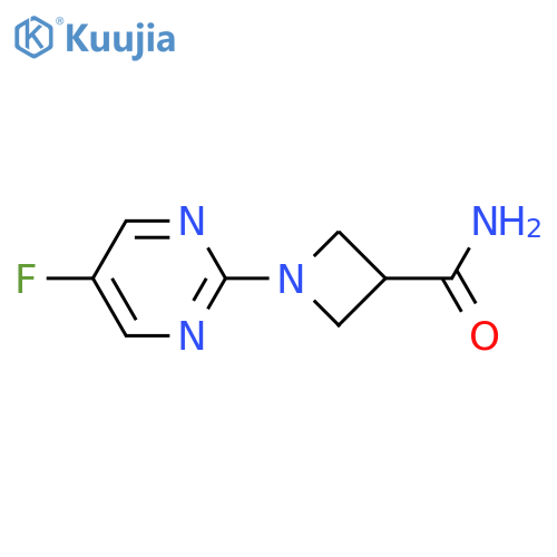 1-(5-Fluoropyrimidin-2-yl)azetidine-3-carboxamide structure