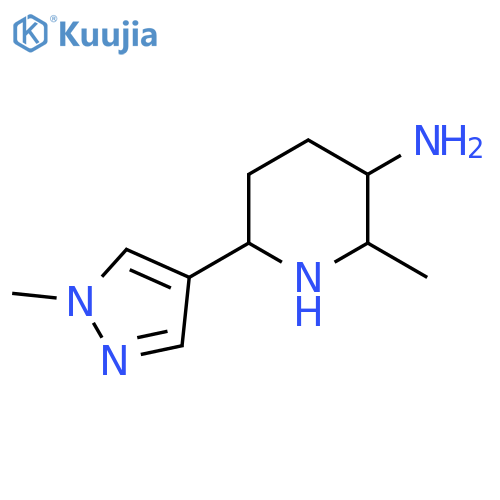 2-methyl-6-(1-methyl-1H-pyrazol-4-yl)piperidin-3-amine structure